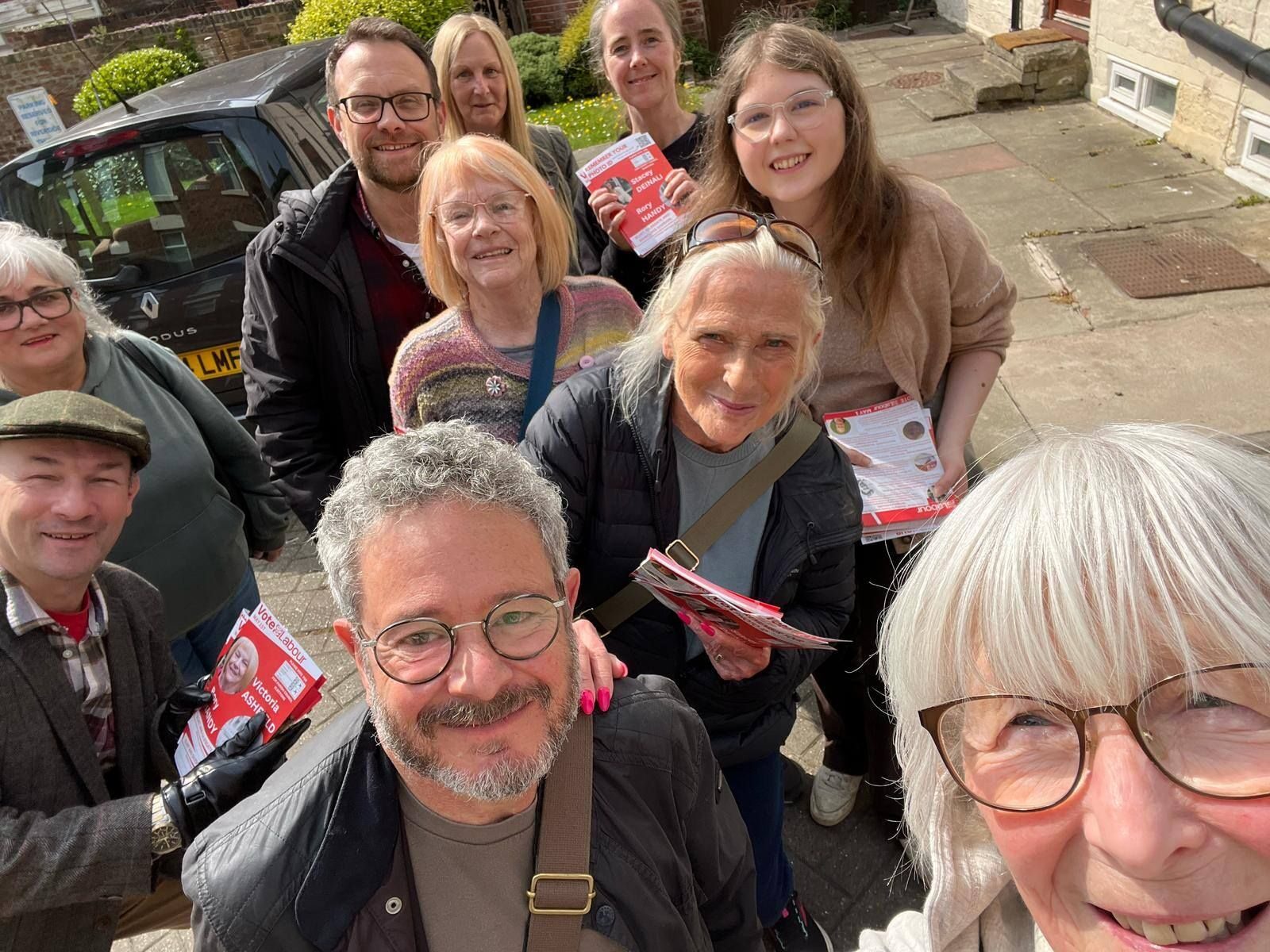 Members of the Elvet, Gilesgate and Shincliffe branch out on the campaign trail during the 2025 local elections.