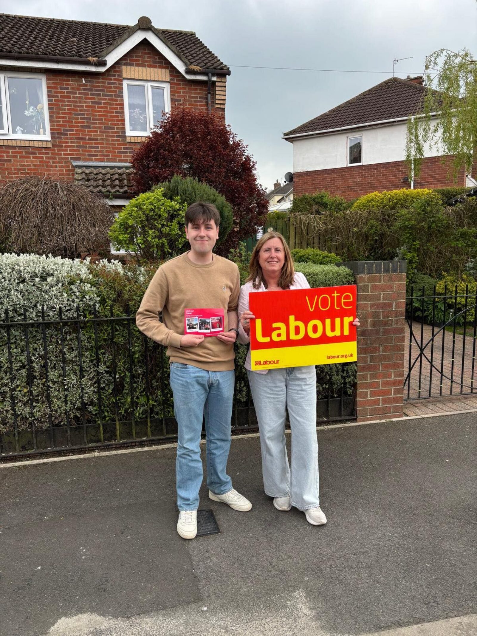 Out on the campaign trail during the 2025 local elections.